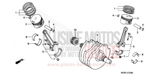 VILEBREQUIN/PISTON XL650V1 de 2001